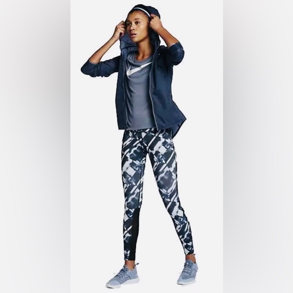 Nike Dri-Fit Power Epic Run Printed Mesh Panels Running Leggings Size Small - Picture 4 of 8